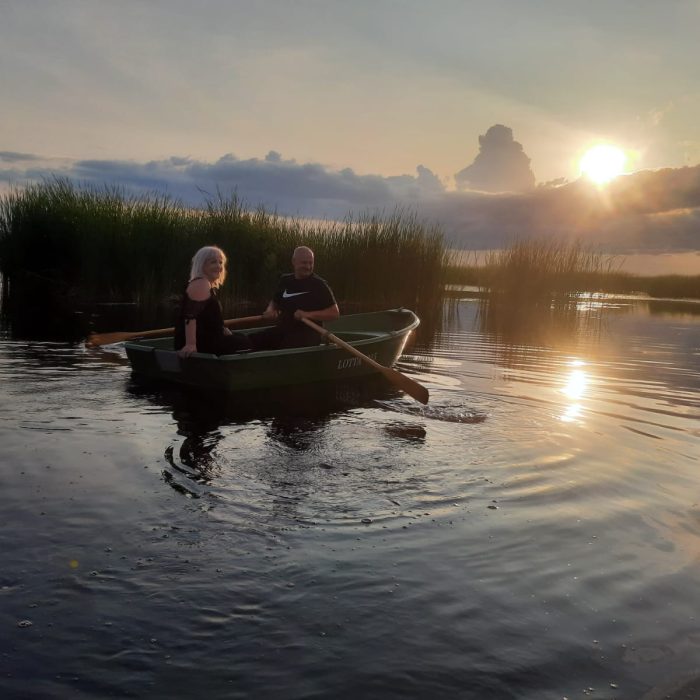 boat rental on Lake Babīte, pierīga, boat trip