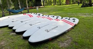 SUP board rental in Lake Babīte